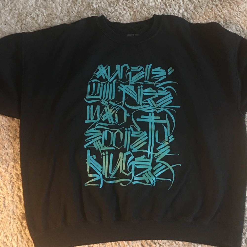 The seventh letter retna msk crewneck sweater